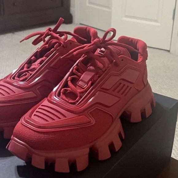 PRADA CLOUDBUST THUNDER RED BAROLO SIZE 9.5 MEN NEW AUTHENTIC CALZATURE UOMO - Picture 5 of 6